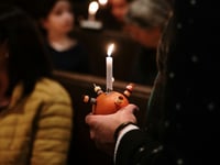 Christingle time at Crediton
