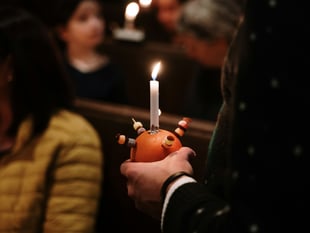 Christingle time at Crediton
