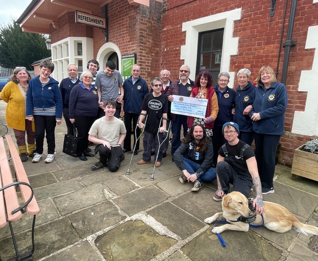 Lions Club of Crediton cheque went to The Turning Tides Project
