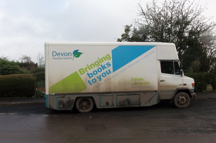 During the last visit of the mobile library in Zeal Monachorum.
    