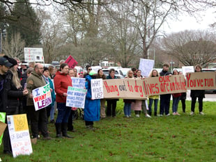 Protesters pushed for special educational needs improvements
