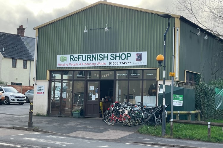 ReFurnish Shop in Mill Street, Crediton. AQ 5763