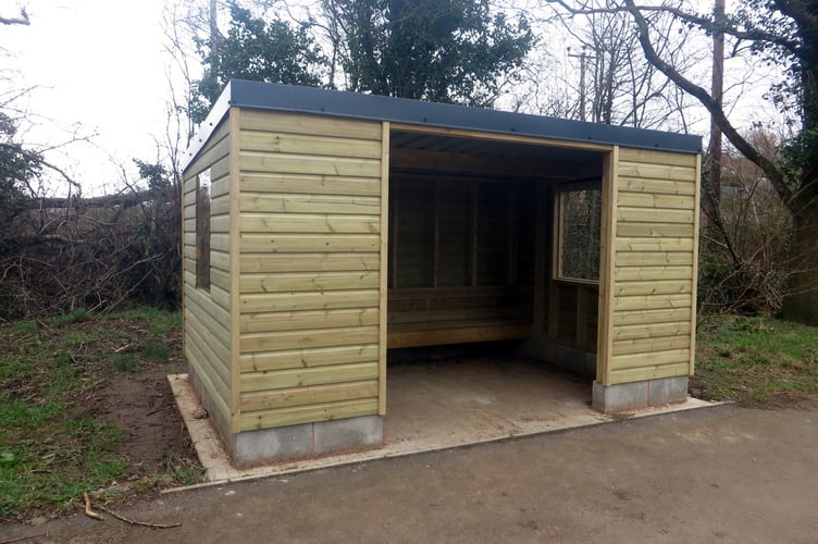 Yeoford bus shelter.  SR 3426
