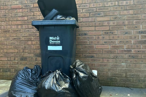 Refuse or recycling not in appropriate containers will not be collected from Monday Mid Devon District Council warns.