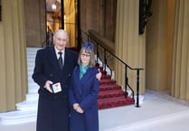 Dennis, from Crediton, received his MBE at Buckingham Palace
