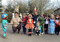 Children dressed as their favourite book characters at Morchard Bishop C of E School
