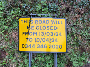 More road closures for the Crediton and Sandford areas
