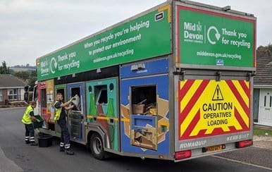 Mid Devon District Council recycling lorry.