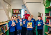 Exeter City FC Captain opens newly renovated Morchard Bishop C of E School library