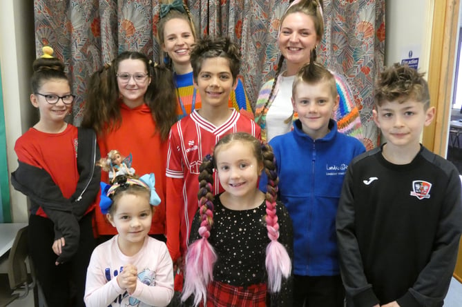 Crazy hair for Comic Relief at Landscore Primary School.

