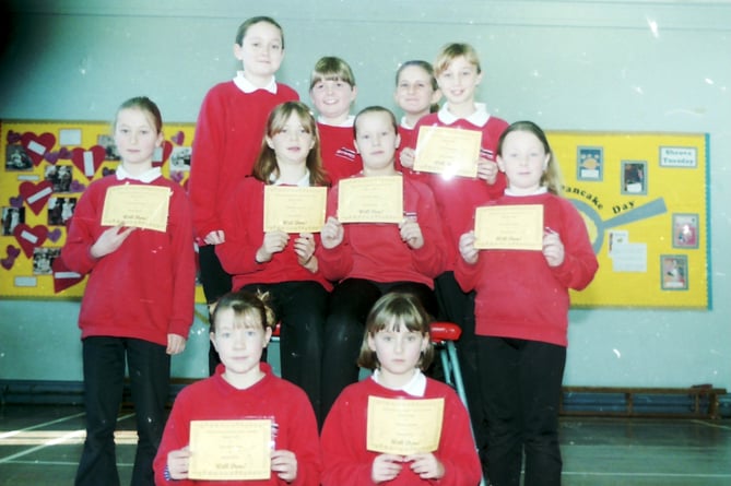 Hayward's School pupils received music certificates in February 2001.  DSC00017
