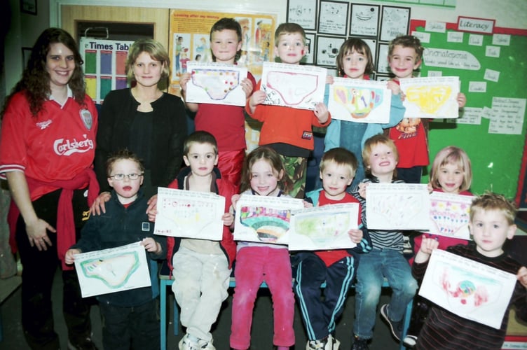 In March 2001, younger pupils at Landscore School enjoyed Red Nose Day. DSC00496