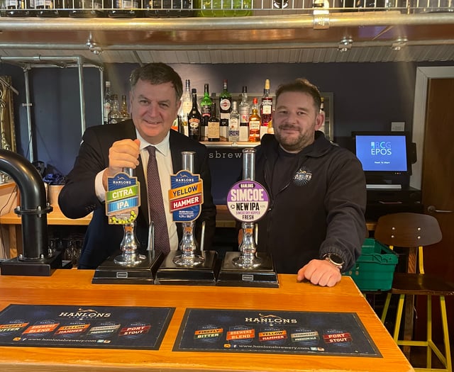 Local MP champions small business during visit to Devon brewery