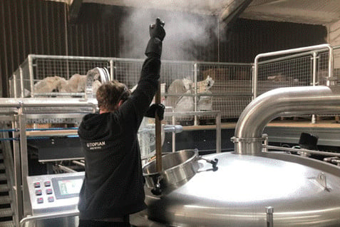 Working in the brewery near Crediton. Image supplied