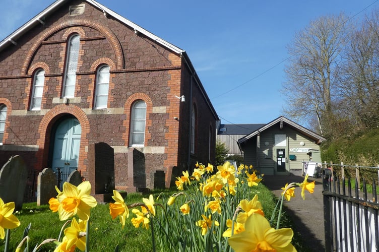 Cheriton Fitzpaine Methodist Church and Community Shop.  Image: David Nunn