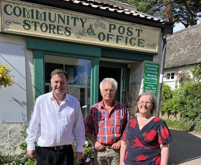 £148,000 of Government funds for Kennerleigh Community Shop
