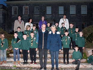 1st Crediton Cubs enjoyed hearing about the history of Downes
