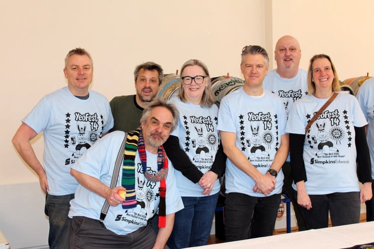 Main organisers and helpers, Carl Wholey chairman of the Hall Committee, second from right at back.   SR 9551

