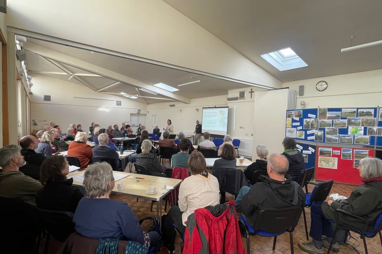 Some of those who attended the Crediton Community Conversation on The Land Use Framework.  AQ 8622