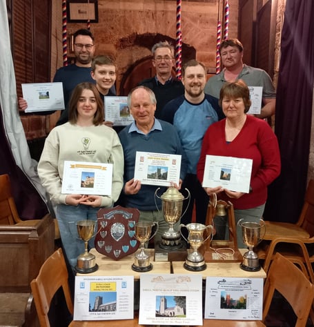 Some of Bow Ringers who competed to win the trophies, pictured.