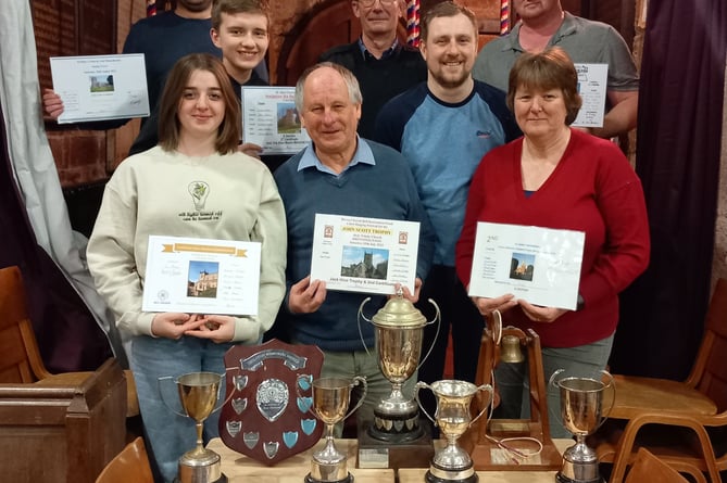 Some of Bow Ringers who competed to win the trophies, pictured.
