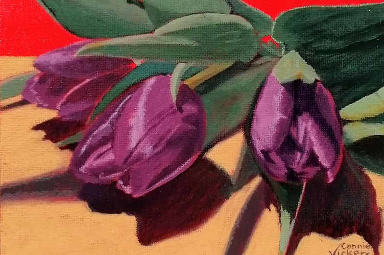 Close to You, acrylic on board, by Connie Vickers.
