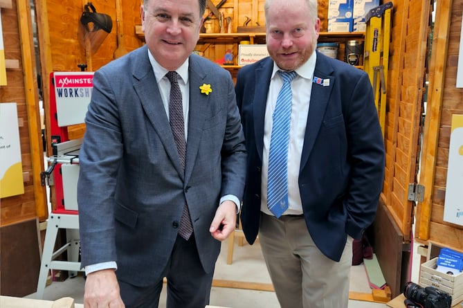Left to right: Mel Stride MP and Charlie Bethel, chief executive officer UKMSA.
