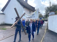 More than 100 took part in Crediton Good Friday Walk of Witness

