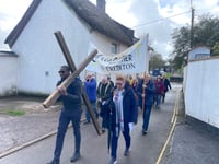More than 100 took part in Crediton Good Friday Walk of Witness
