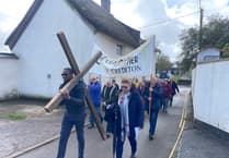 More than 100 people took part in Crediton Good Friday Walk of Witness
