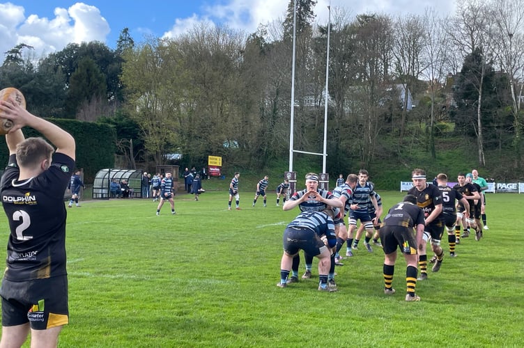 Crediton take the throw in.  AQ 8721