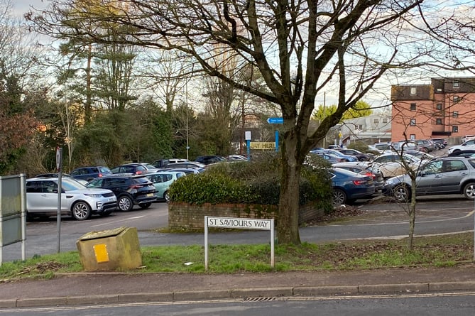 The Mid Devon District Council High Street car park off St Saviour’s Way in Crediton.
