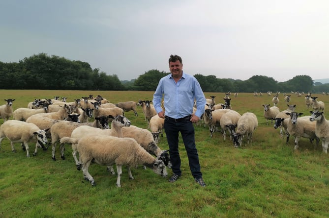 Mel Stride, MP for Central Devon, during a previous visit to a Dartmoor farm.
