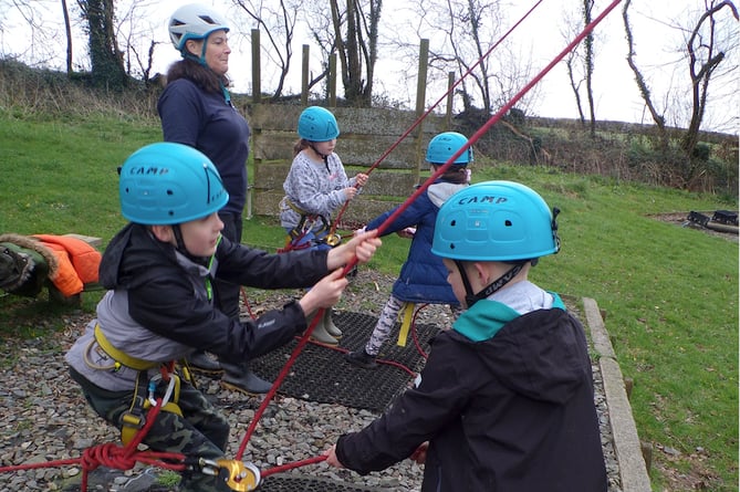 Children from Hayward's Primary School during the residential at Great Potheridge House.
