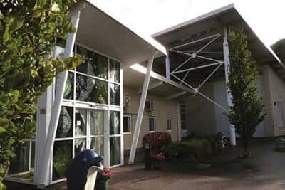 The entrance to Exe Valley Leisure Centre.
