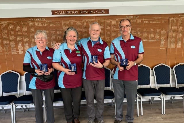 The Colebrooke team which competed at Callington comprised of Wendy Oliver, Jayne Grover, Peter Grover, and Peter Budd.
