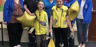 Brownie Gold Awards for Holly and River
