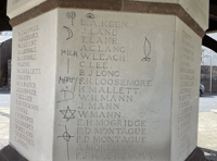Tears about graffiti on Crediton War Memorial
