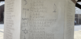 Tears about graffiti on Crediton War Memorial