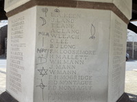 Tears about graffiti on Crediton War Memorial