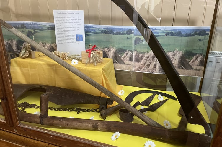 Corn dollies and countryman’s favours are explained in the exhibition. AQ 9390
