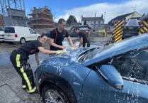 Third car wash by Crediton firefighters a success