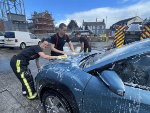 Third car wash by Crediton firefighters a success