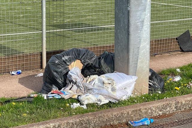 Food, faeces and rubbish remain after travellers leave Crediton
