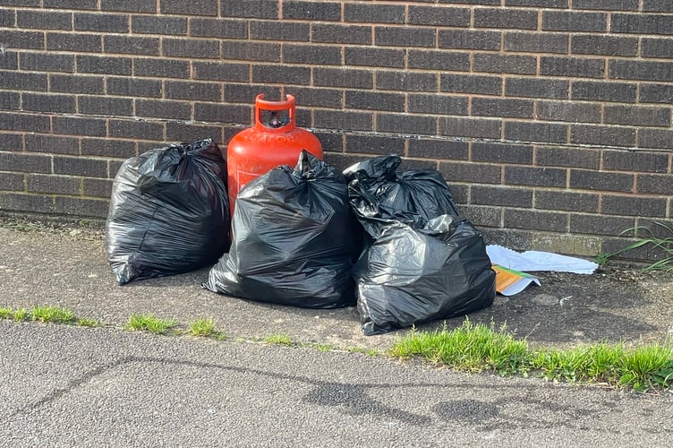 Some of the rubbish left behind in the car parks at Lords Meadow Leisure Centre.
