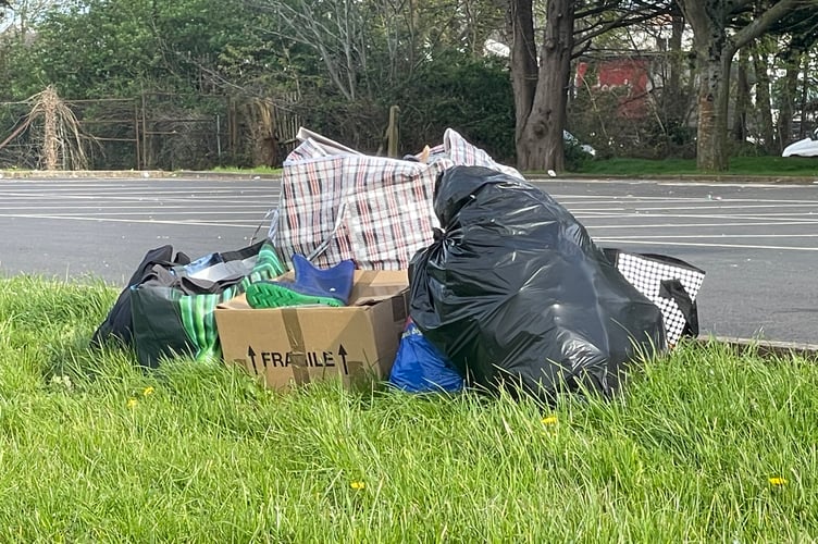 Some of the rubbish left behind in the car parks at Lords Meadow Leisure Centre.
