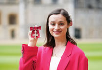 Former Kirtonian Laura received her MBE from Anne, Princess Royal
