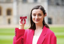 Former Kirtonian Laura received her MBE from Anne, Princess Royal
