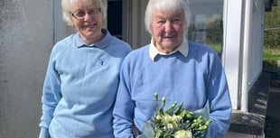 Flowers for Doris (93), who plays at Okehampton Golf Club

