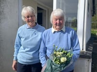 Flowers for Doris (93), who plays at Okehampton Golf Club
